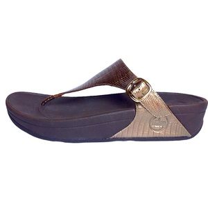Fitflop Metallic The Skinny Croc Sandals US 8